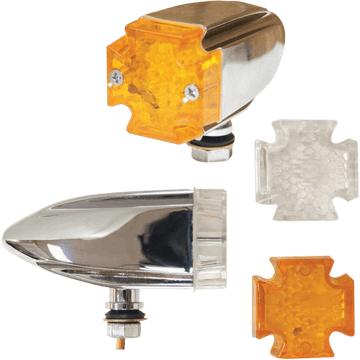 EMGO LED Maltese Deco Lights Amber and Clear Lens 6199150