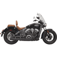 BASSANI XHAUST 2:1 Exhaust Black Short Scout 8S12JB