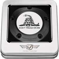 FIGURATI DESIGNS Timing Cover 5 Hole Don't Tread on Me Black FD40TC5HBLK