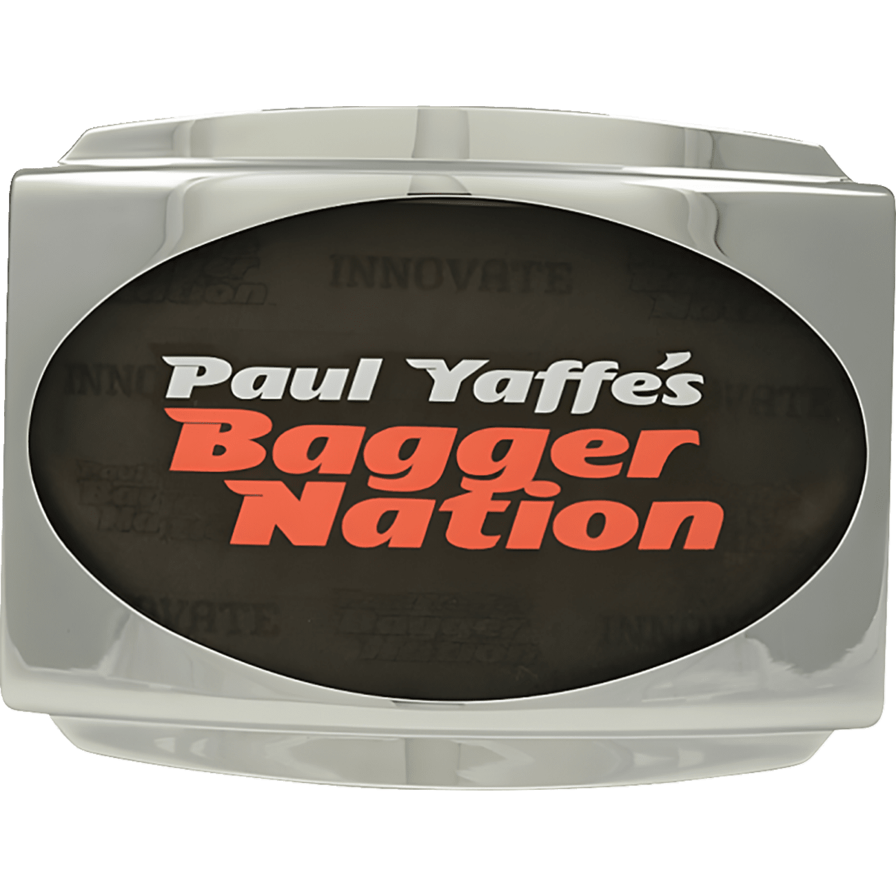 PAUL YAFFE BAGGER NATION License Plate Frame Chrome PYO:USLP3C23L