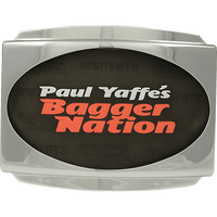 PAUL YAFFE BAGGER NATION License Plate Frame Chrome PYO:USLP3C23L