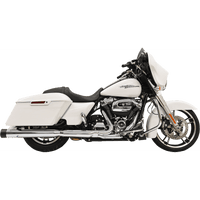 BASSANI XHAUST DNT Straight Can Mufflers for FL Chrome/Black 1F72DNT5