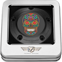 FIGURATI DESIGNS Timing Cover 5 Hole Sugar Skull Black FD30TC5HBLK