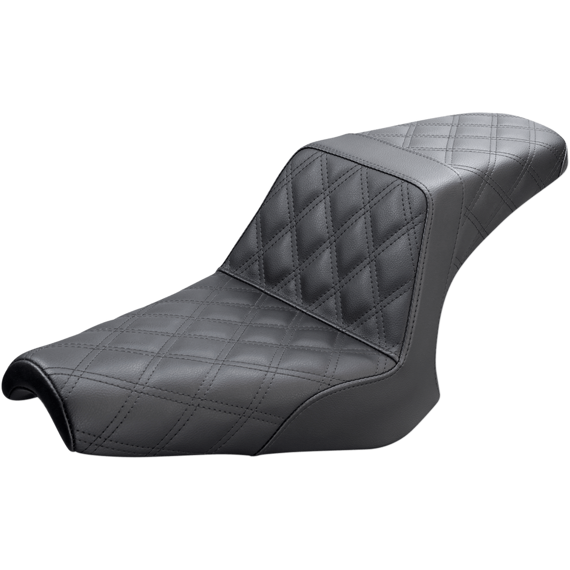 SADDLEMEN Step-Up Seat Full Lattice Stitch Black Bolt '13-'20 Y1316175