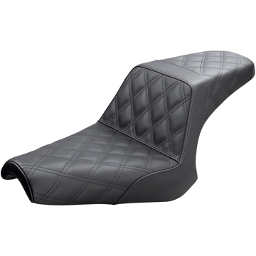 SADDLEMEN Step-Up Seat Full Lattice Stitch Black Bolt '13-'20 Y1316175