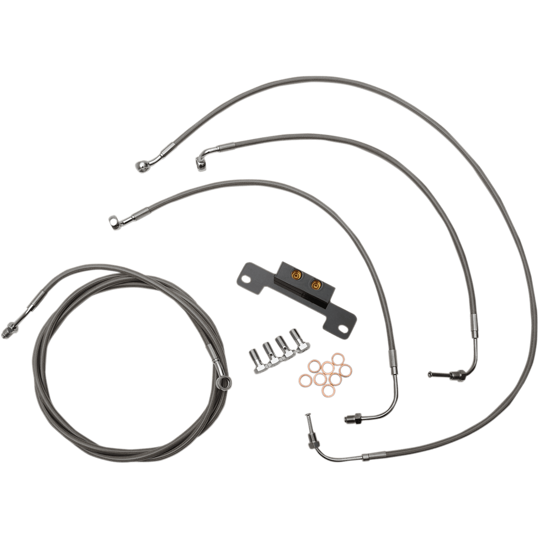 LA CHOPPERS Handlebar Cable/Brake Line Kit Mini Ape Hanger Handlebars Stainless Steel LA8055KT08