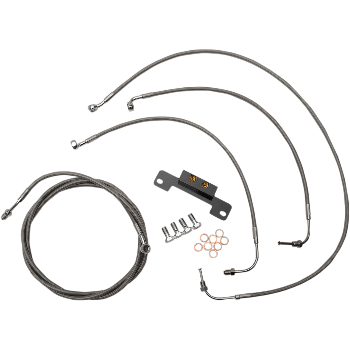 LA CHOPPERS Handlebar Cable/Brake Line Kit Mini Ape Hanger Handlebars Stainless Steel LA8055KT08