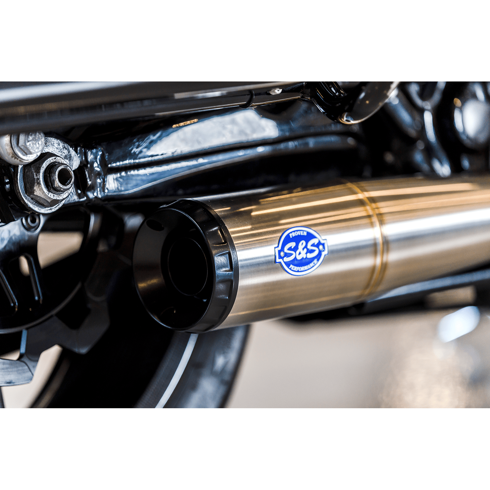 S&S CYCLE 2-into-1 Diamondback Exhaust System Stainless Steel 50-State 5500999A