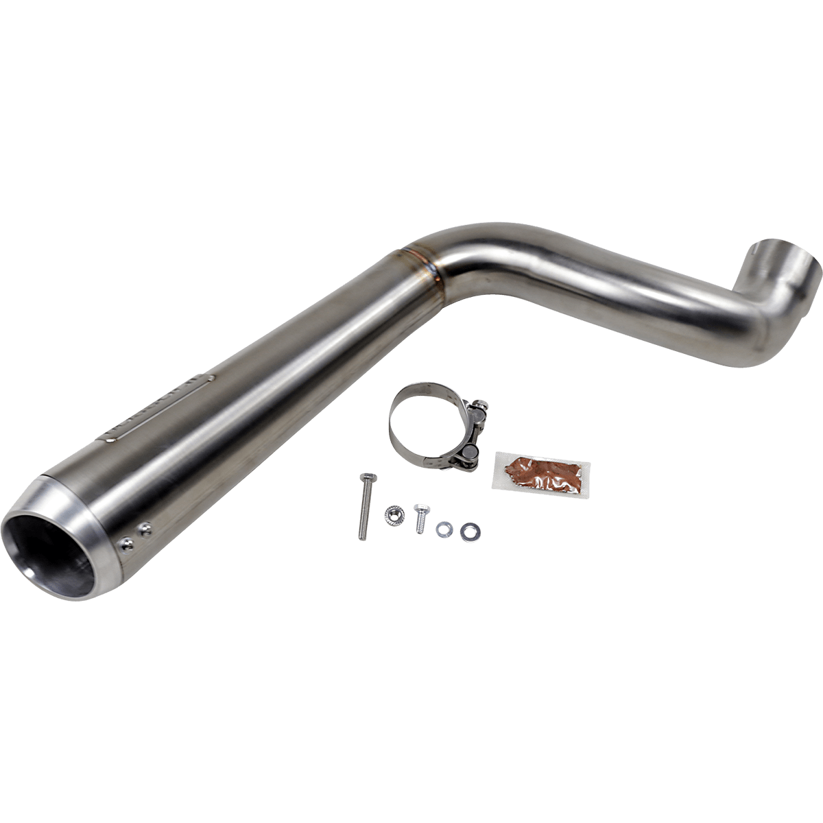 BASSANI XHAUST 4" Short Megaphone Muffler without Catalytic Converter High Mount 8F227SS