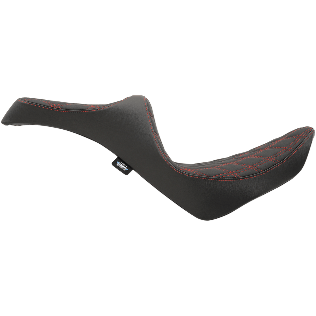 DRAG SPECIALTIES Predator III Seat Double Diamond Red Stitching FL/FX '18-'22