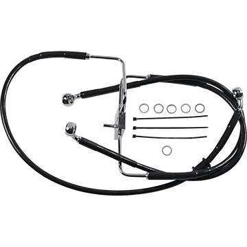 DRAG SPECIALTIES Brake Line +10" Black XL