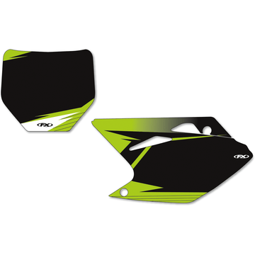 FACTORY EFFEX Graphic Number Plates Black/Green KX250F