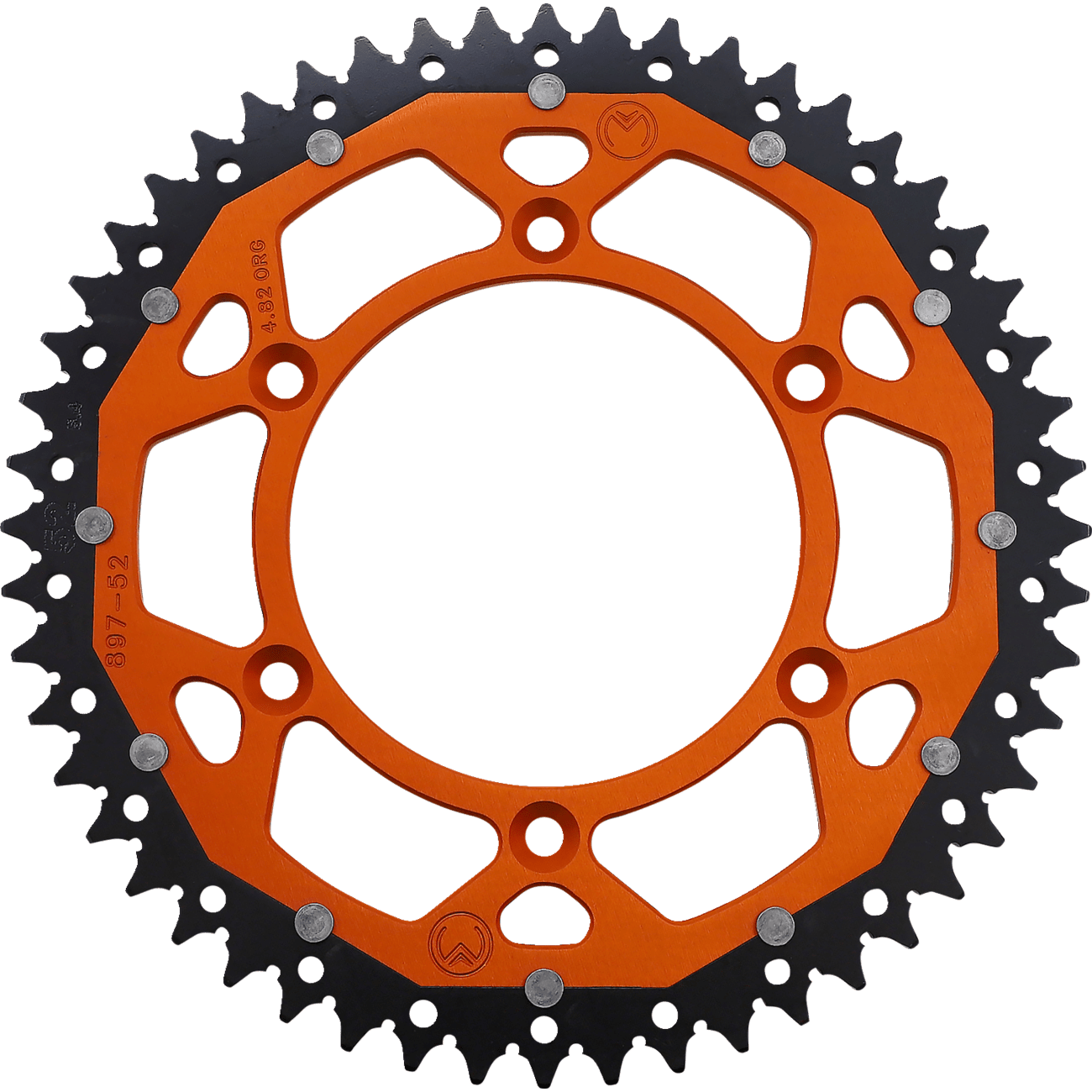 MOOSE RACING Dual Sprocket Orange 52 Tooth