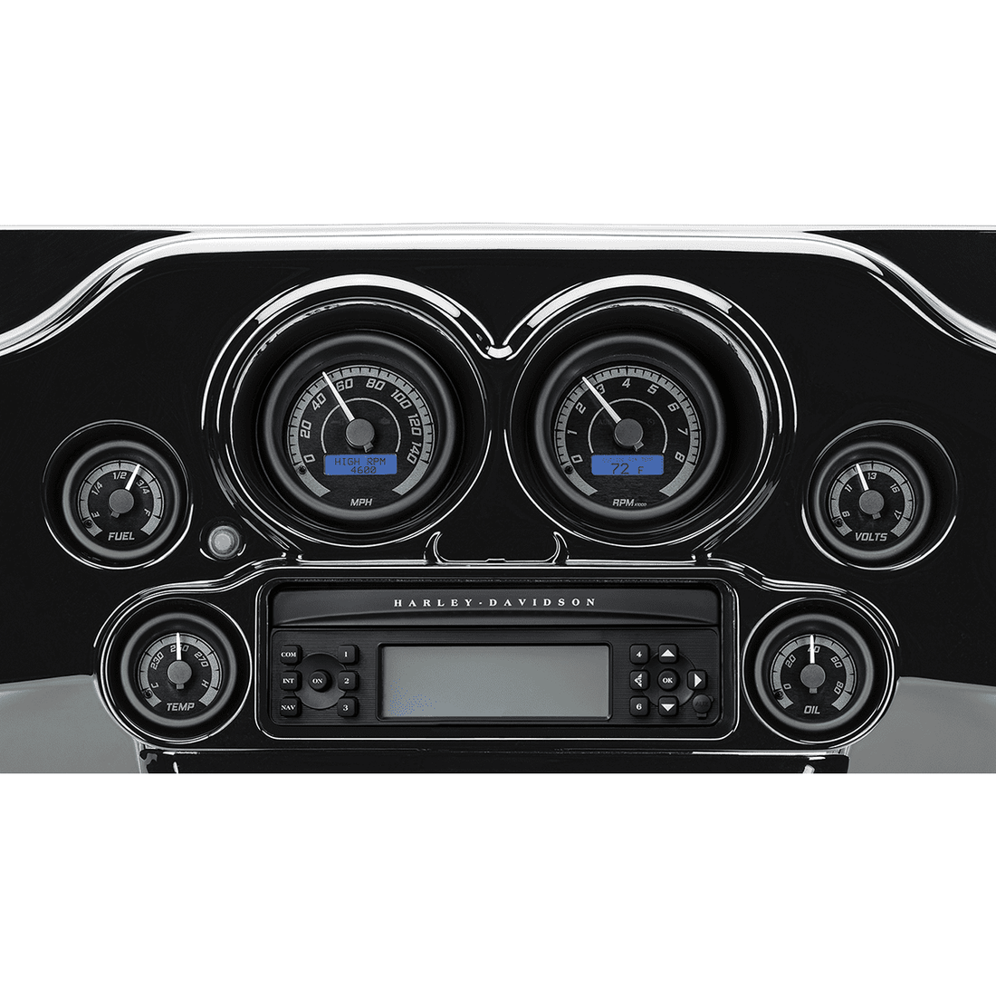 DAKOTA DIGITAL MVX-8K Series Analog/Digital 2-Gauge Kit Black Bezel Black Face with Gray Background MVX8200KGK