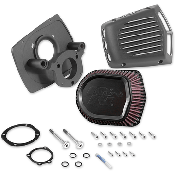 K & N Street Metal Air Intake Kit Shaker Black Softail/Touring/Trike RK3951