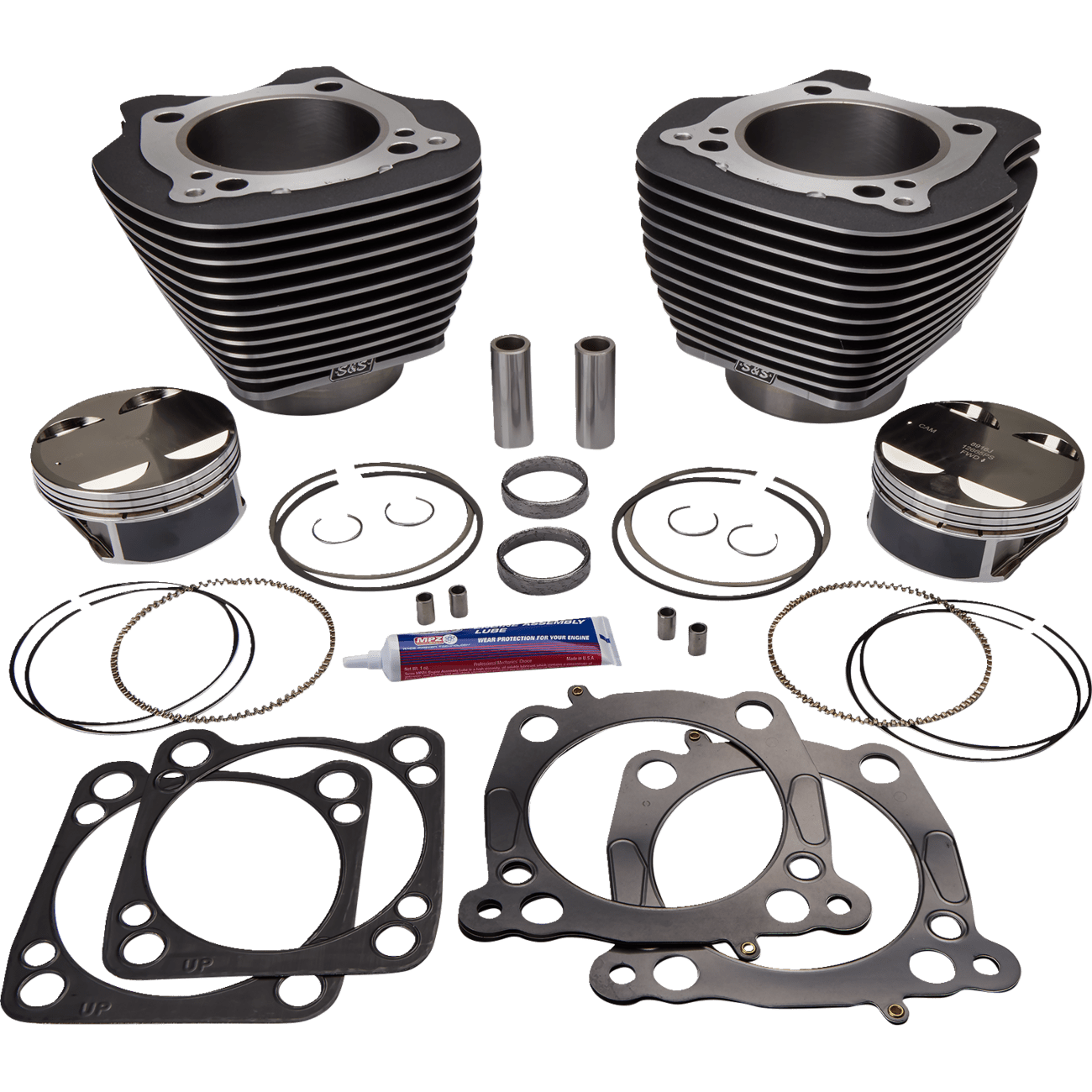 S&S CYCLE 128" Big Bore Cylinder Kit M8 Black