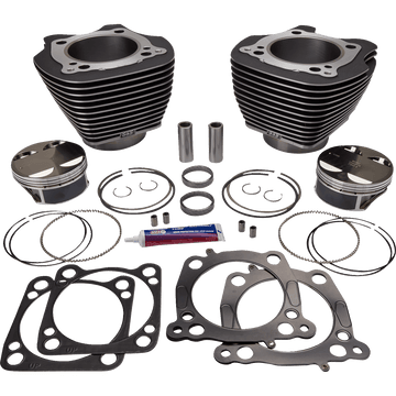 S&S CYCLE 128" Big Bore Cylinder Kit M8 Black