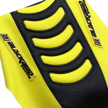 BLACKBIRD RACING Double Grip 3 Seat Cover Black/Yellow Suzuki