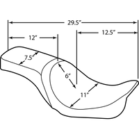 DRAG SPECIALTIES Predator 2-Up Seat Smooth FXD/FLD '06-'17