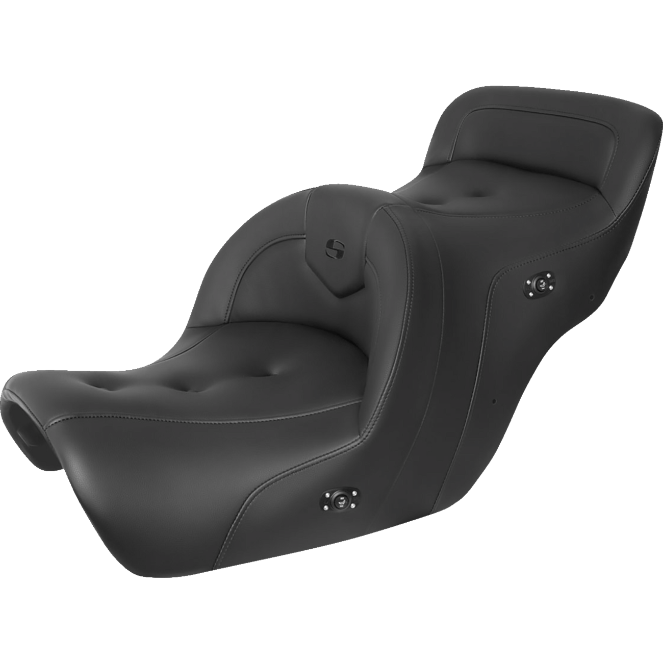 SADDLEMEN RoadSofa™ Seat without Backrest Pillow Top Black Heated GL1500 '88-'00 H8807181HCT