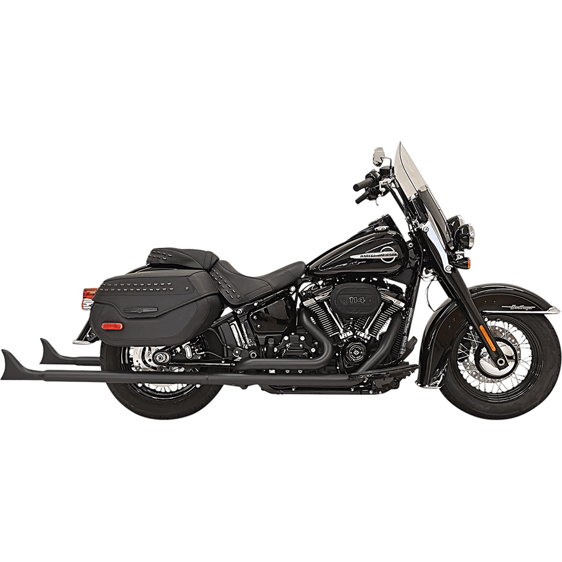 BASSANI XHAUST Fishtail Exhaust with Baffle 39" 1S96EB39