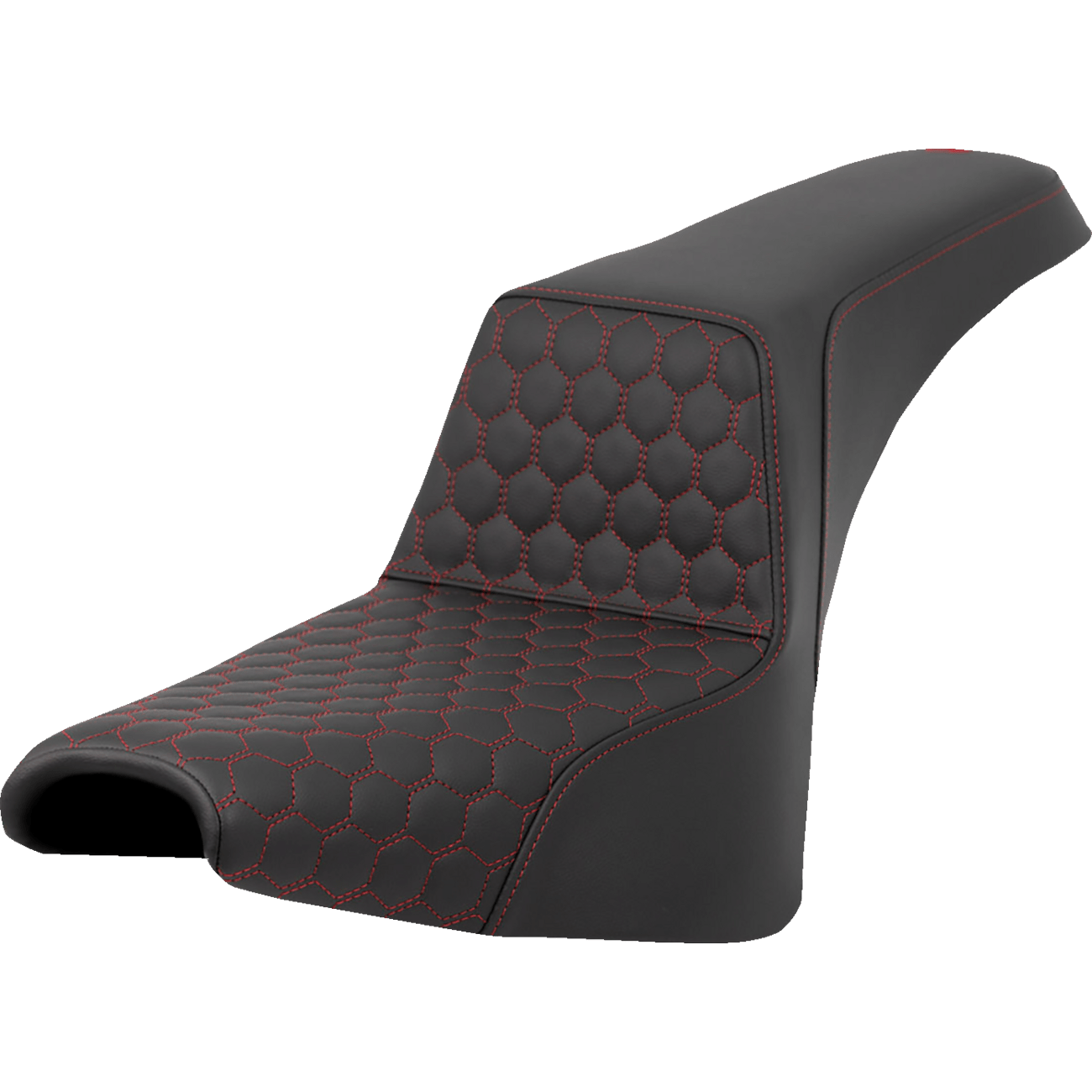 SADDLEMEN Step-Up Seat Honeycomb Red Stitching FXBB/FXST '18-'24 A81830177RED