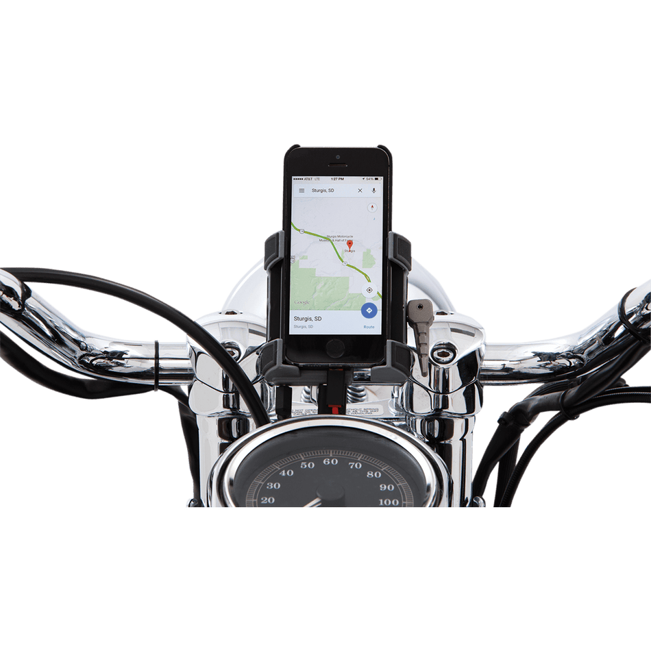 CIRO Smartphone/GPS Holder without Charger Chrome 50314