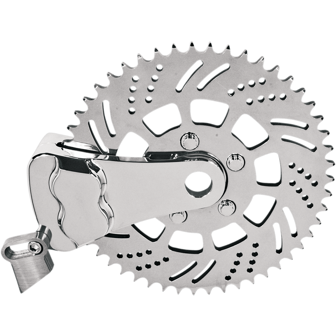 HAWG HALTERS Sprocket Brake Caliper Left Chrome RKSBLCC351