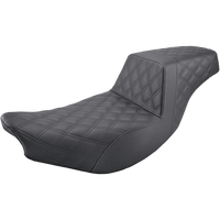 SADDLEMEN Step-Up Seat Full Lattice Stitch Black Indian I1407175