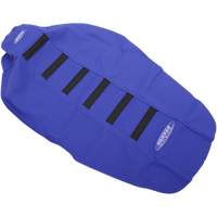 SDG 6-Ribbed Seat Cover Black Ribs/Blue Top/Blue Sides