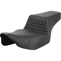 SADDLEMEN Step-Up Seat Extended Reach Front Honeycomb Gray Stitch FL '23-'24