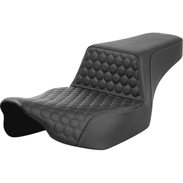 SADDLEMEN Step-Up Seat Extended Reach Front Honeycomb Gray Stitch FL '23-'24