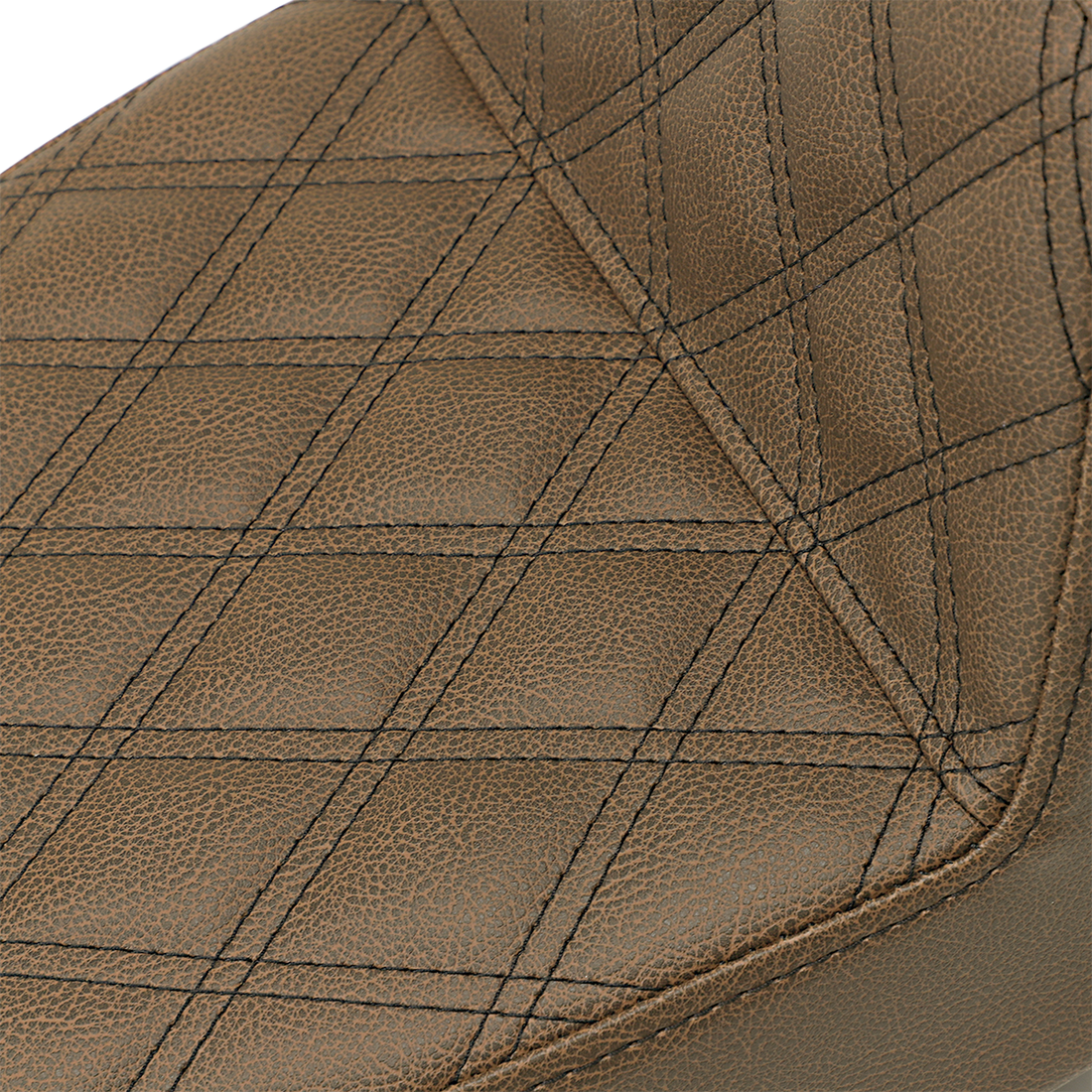 SADDLEMEN Step-Up Seat Full Lattice Stitch Brown Dyna 89104175BR