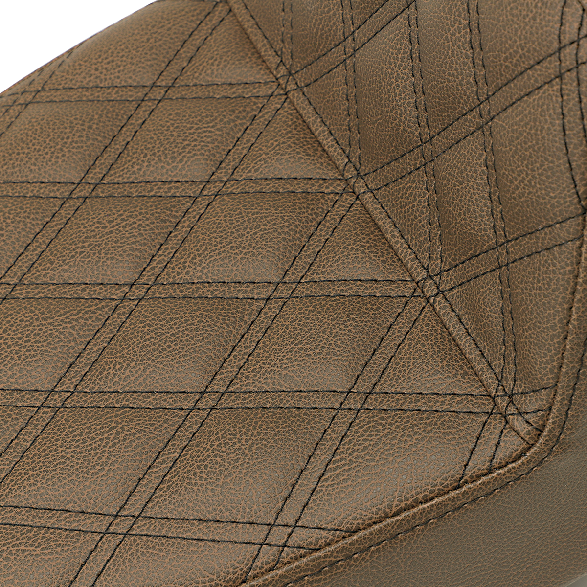 SADDLEMEN Step-Up Seat Full Lattice Stitch Brown Dyna 89104175BR