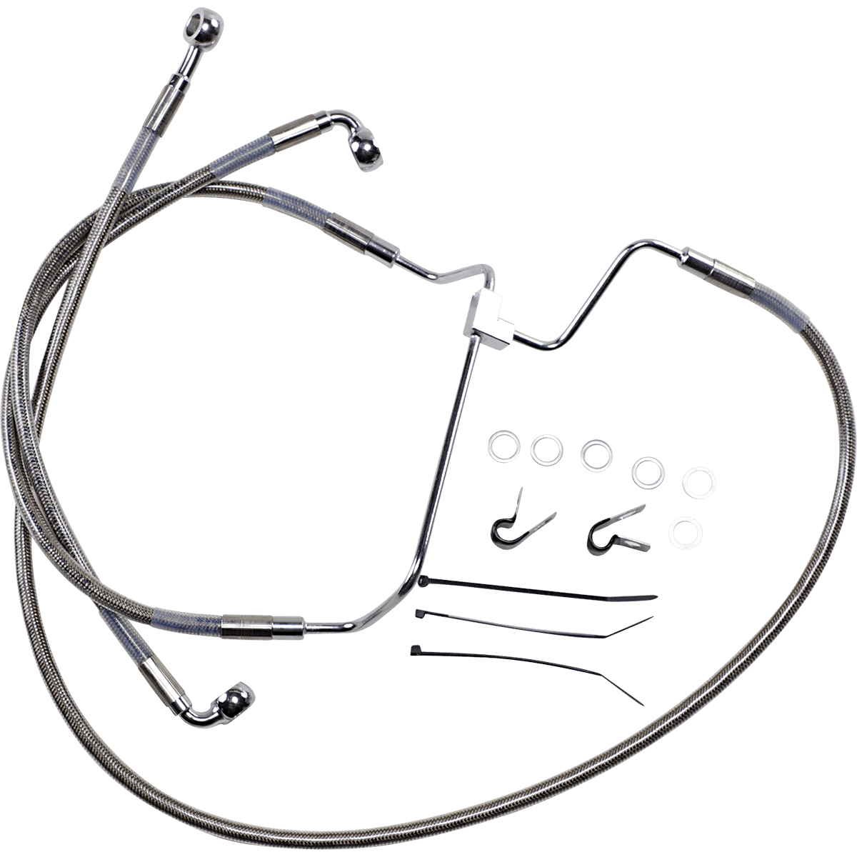 DRAG SPECIALTIES Brake Line +8" Stainless Steel