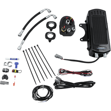 ULTRACOOL Oil Cooler Kit Side Mount Gloss Black Softail SMS1G