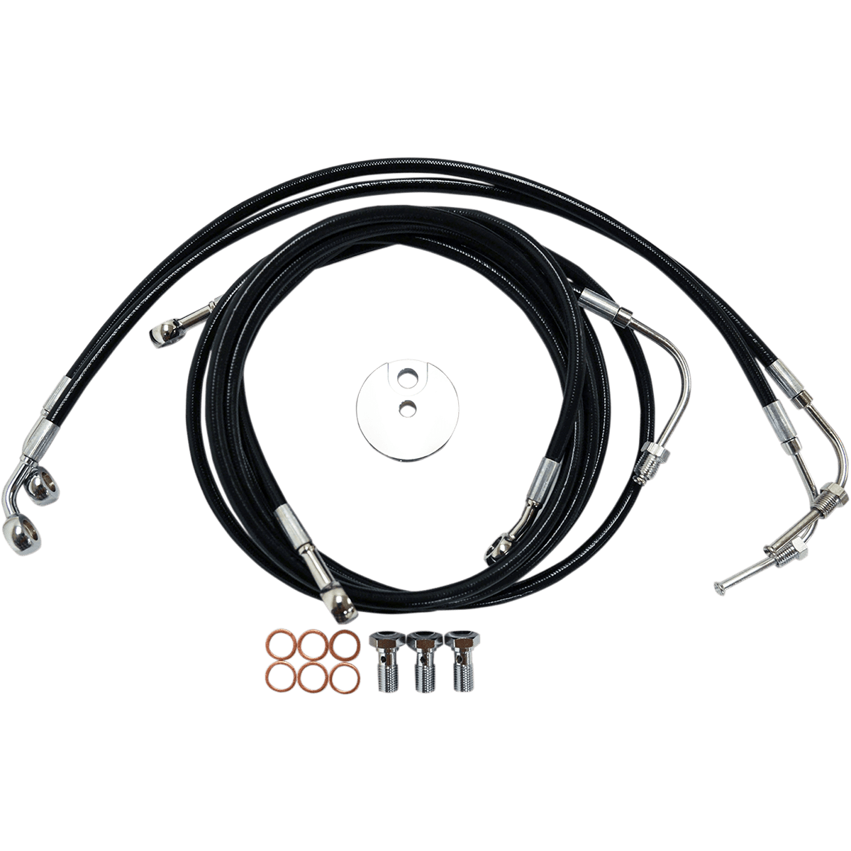 LA CHOPPERS Brake Line 18" 20" Ape Hanger Handlebars Black LA8050B19B