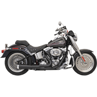 BASSANI XHAUST 2:1 Exhaust Black Short Softail 12122J