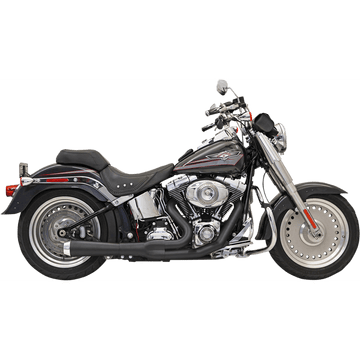 BASSANI XHAUST 2:1 Exhaust Black Short Softail 12122J