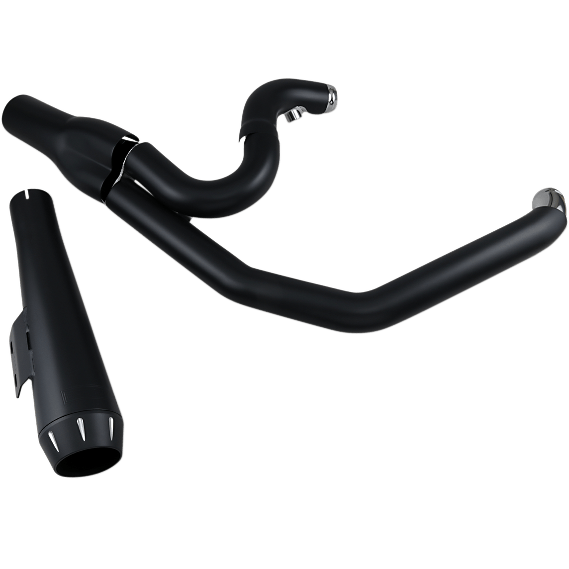 BASSANI XHAUST 2:1 Exhaust Black Megaphone Short '91-'05 FXD 13322R