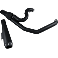 BASSANI XHAUST 2:1 Exhaust Black Megaphone Short '91-'05 FXD 13322R