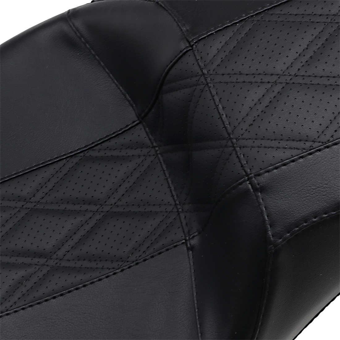 LE PERA Outcast GT-2 Seat 2-Up w/o Backrest Black Double Diamond Perforated FL '08-'23 LK997GT2