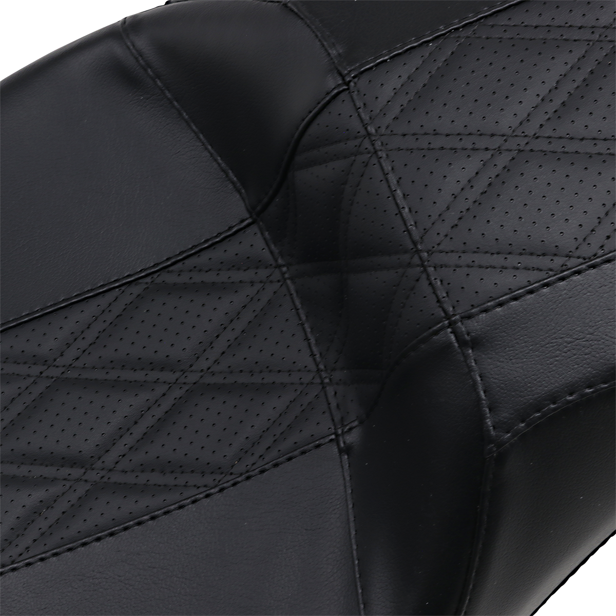 LE PERA Outcast GT-2 Seat 2-Up w/o Backrest Black Double Diamond Perforated FL '08-'23 LK997GT2