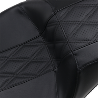 LE PERA Outcast GT-2 Seat 2-Up w/o Backrest Black Double Diamond Perforated FL '08-'23 LK997GT2