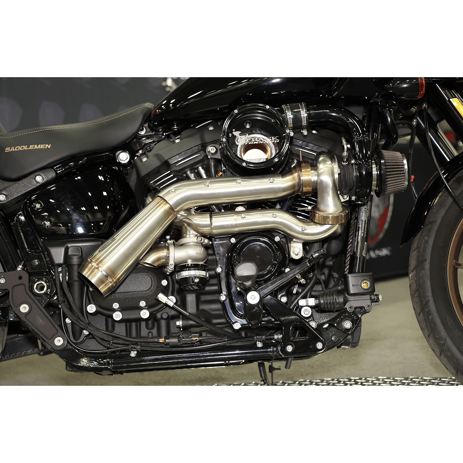 TRASK Tornado Turbo Performance Kit Polished with Brushed Stainless Steel Exhaust TM7600PO