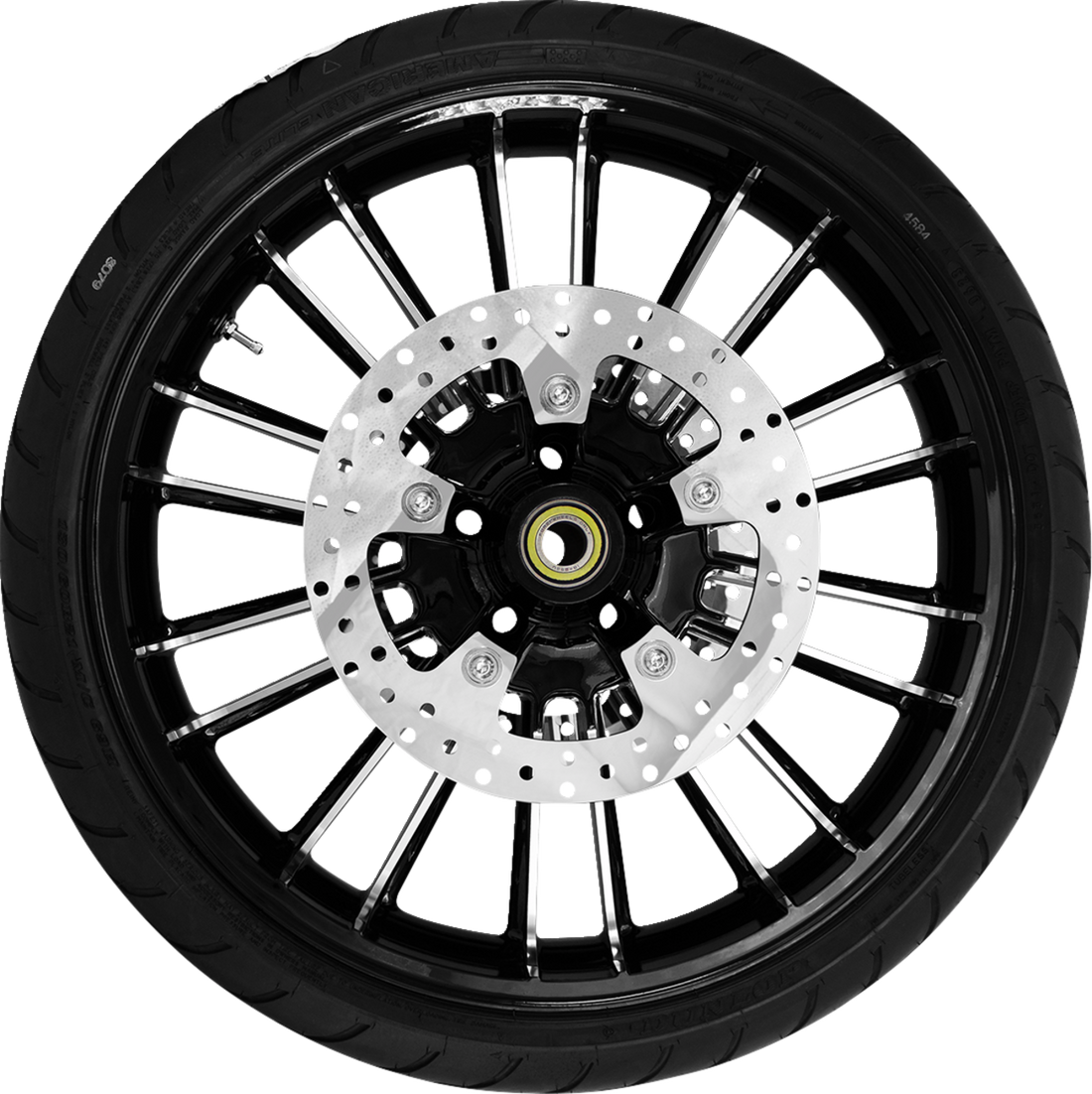 COASTAL MOTO Atlantic Front Wheel Black Cut (21") | Rotors (11.8") | Dunlop Tire (130/60B21)