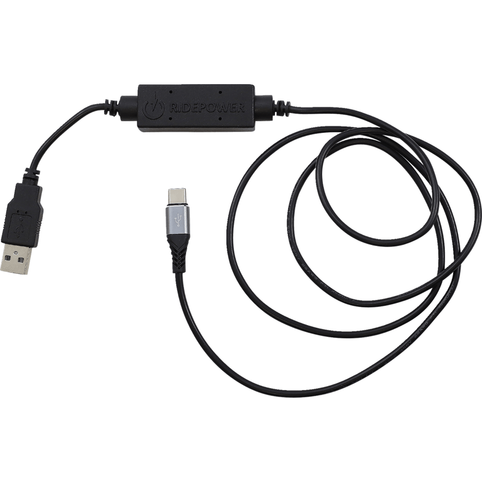 RidePower USB to USB-C Cable Charger Single-End 4'