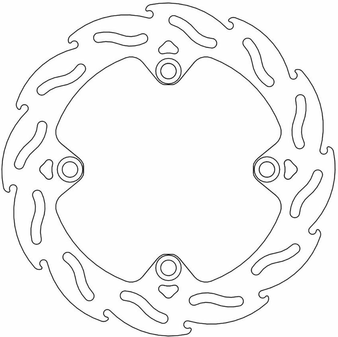 MOTO-MASTER Brake Rotor Rear Flame