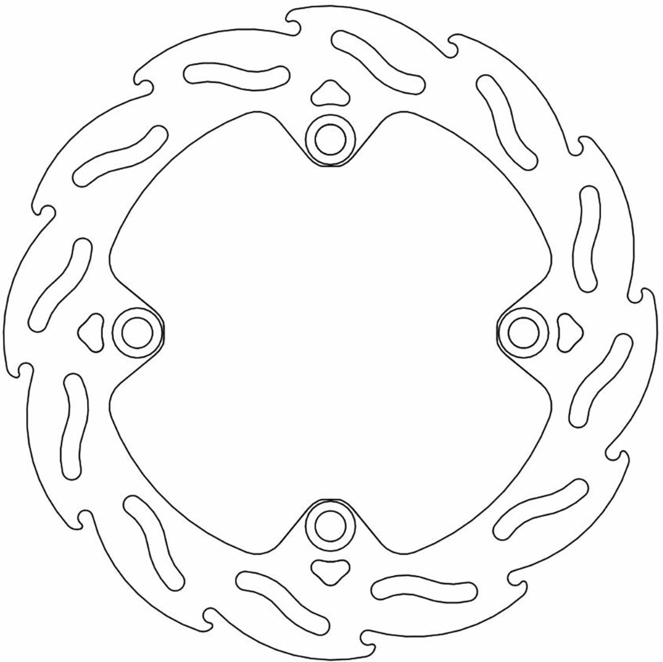 MOTO-MASTER Brake Rotor Rear Flame