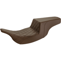 SADDLEMEN Step-Up Seat Front Lattice Stitch Brown 89707172BR